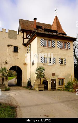 Castello di Beuggen (Schloss Beuggen) nel Baden-Württemberg; Germania. Foto Stock