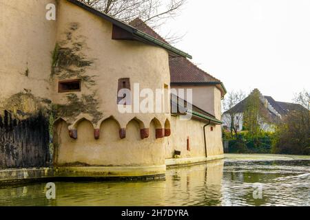 Castello di Beuggen (Schloss Beuggen) nel Baden-Württemberg; Germania. Foto Stock