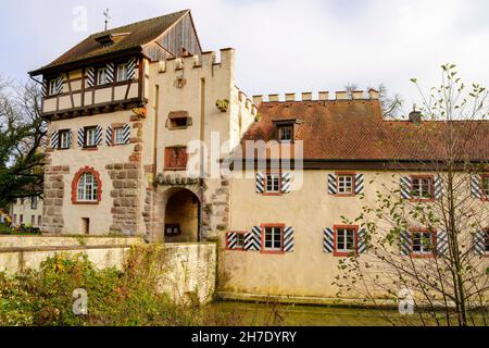 Castello di Beuggen (Schloss Beuggen) nel Baden-Württemberg; Germania. Foto Stock