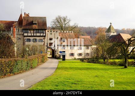 Castello di Beuggen (Schloss Beuggen) nel Baden-Württemberg; Germania. Foto Stock