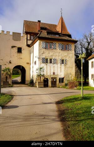 Castello di Beuggen (Schloss Beuggen) nel Baden-Württemberg; Germania. Foto Stock