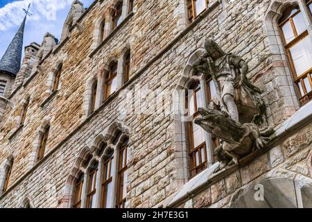 Casa Botines nella città di Leon in Spagna. Foto Stock