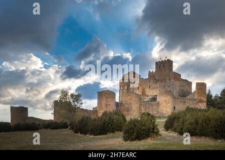 Castello di Loarre, provincia di Huesca in Spagna Foto Stock