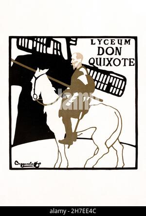 Poster pubblicitario Lyceum Don Chisciotte, 1890 Foto Stock