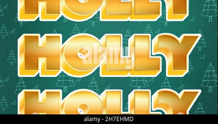 Immagine di testo in ripetizione a natale su sfondo grigio Foto Stock