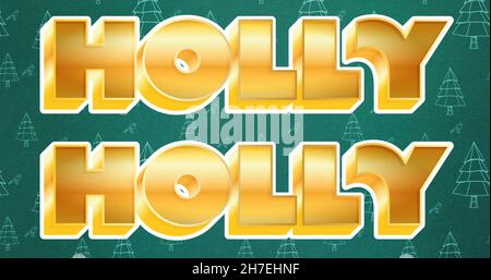 Immagine di testo in ripetizione a natale su sfondo grigio Foto Stock