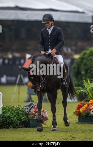 Monterrey Messico con Daniel Bluman e Ubiluc nel Gran Premio di 1.55 m. Foto Stock