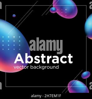 Forma liquida astratta. Design fluido. Illustrazione Vettoriale