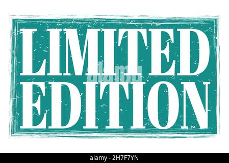 EDIZIONE LIMITATA, parole scritte su segno blu grungy timbro Foto Stock