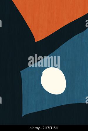 Forme estetiche astratte e neoplasticismo, bauhaus e arte astratta Content art with bright colour. Art for Foto Stock