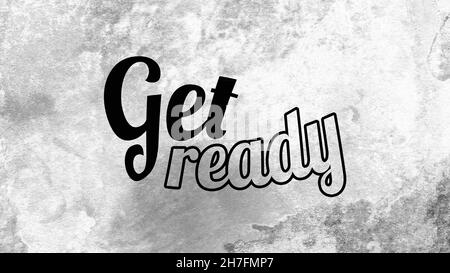 Ottenga le lettere pronte delle parole sullo sfondo di acquerello. Istruzione, concetto di affari Foto Stock