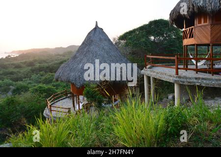 COLOMBIA. PARCO NAZIONALE DI TAYRONA. TAYRONA LODGE Foto Stock