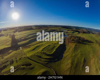 Bell Hill un forte collinare ai confini scozzesi vicino a Selkirk, Scozia, Regno Unito Foto Stock