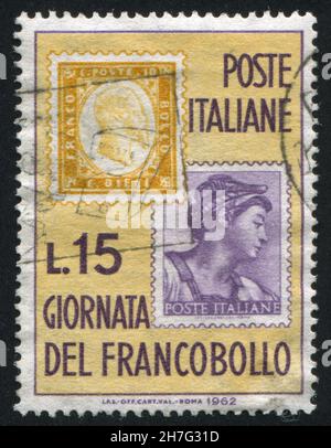 ITALIA - CIRCA 1962: Francobollo stampato dall'Italia, mostra francobolli italiani, circa 1962 Foto Stock