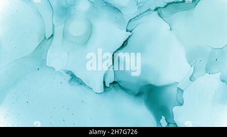 Sfondo onda acquerello. Alcol inchiostri marmo. Foto Stock