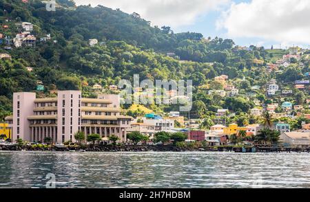 Litorale di Kingstown, Saint Vincent e Grenadine Foto Stock