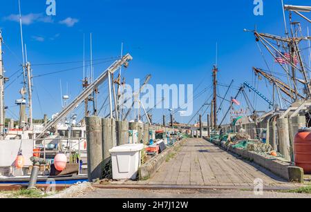 Molo di Gosman a Montauk, NY Foto Stock