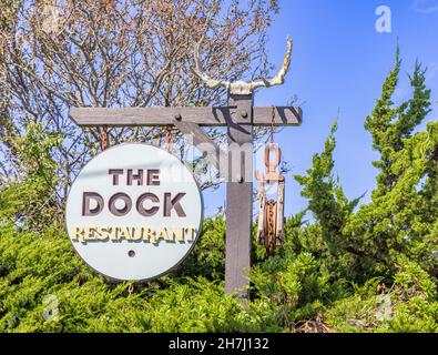 Il Ristorante Dock a Montauk, NY Foto Stock