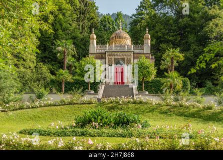 Chiosco moresco nel parco del Palazzo Linderhof, Ettal, Baviera, Germania Foto Stock