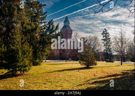 EAST LANSING, MI - 2 GENNAIO: Storico Linton Hall nel campus della Michigan state University Foto Stock