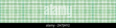 Controllo Gingham verde. Acquerello picnic Flannel. Foto Stock