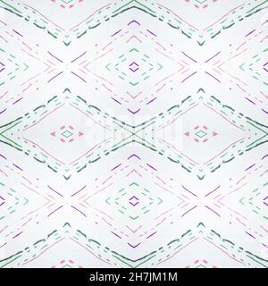 Modello messicano dipinto a colori. Geometrico senza giunture Foto Stock