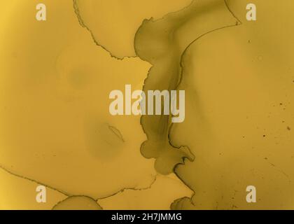 Grana acrilica astratta nera e gialla. Grigio Foto Stock