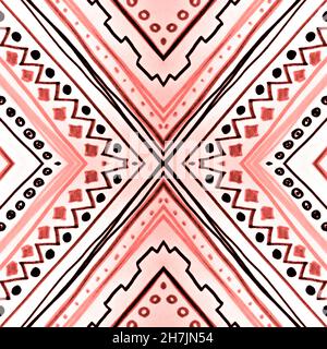 Grunge Rhombus. Ripetizione senza giunture geometrica. Foto Stock