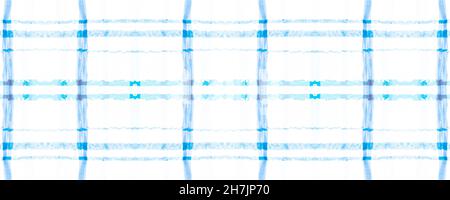 Christmas Blue Plaid. Inverno acquerello Tartan Foto Stock