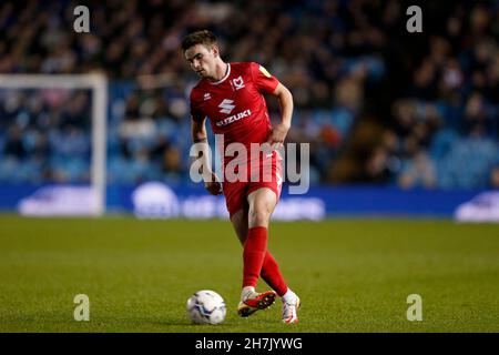 Sheffield, Regno Unito. 23 novembre 2021. Matt o'Riley #7 di Milton Keynes Dons a Sheffield, Regno Unito, il 11/23/2021. (Foto di ben Early/News Images/Sipa USA) Credit: Sipa USA/Alamy Live News Foto Stock