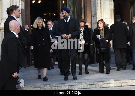 Londra, Regno Unito. 23 novembre 2021. Requiem per Sir David Amess MP tenuto presso la Cattedrale di Westminster. Credit: JOHNNY ARMSTEAD/Alamy Live News Foto Stock