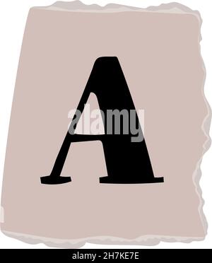 Carta di riscatto con lettera A. Illustrazione Vettoriale