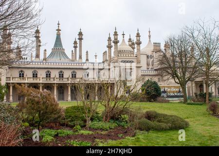 Parte esterna del padiglione reale di Brighton, Inghilterra Foto Stock