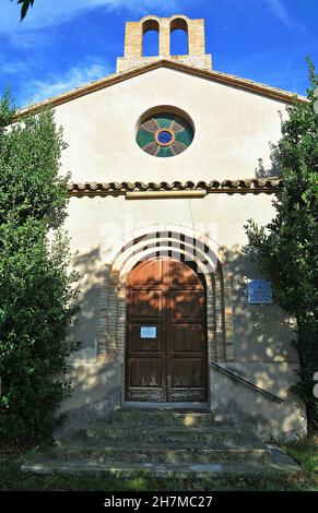 Cappella della madre di dio di Montserrat de Sant Martí Sarroca regione dell'Alto Panadés, provincia di Barcellona, Catalogna, Spagna Foto Stock