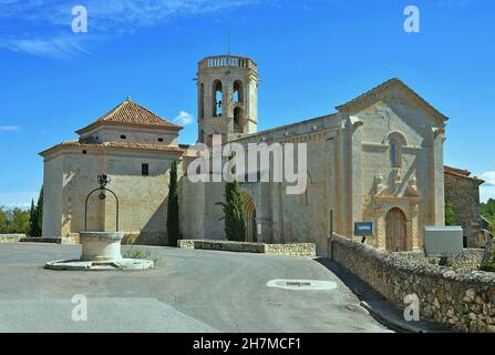 Chiesa di Santa Maria in Sant Martí Sarroca regione dell'Alto Panadés, provincia di Barcellona, Catalogna, Spagna Foto Stock