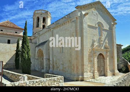 Chiesa di Santa Maria in Sant Martí Sarroca regione dell'Alto Panadés, provincia di Barcellona, Catalogna, Spagna Foto Stock