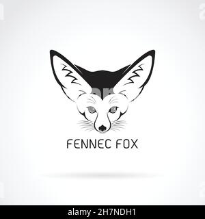 Vettore di Fennec fox testa su sfondo bianco. Animali selvatici. Illustrazione vettoriale a livelli facilmente modificabile. Animali selvatici. Illustrazione Vettoriale