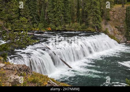 Cave Falls, Falls River, Yellowstone National Park, Wyoming, USA Foto Stock