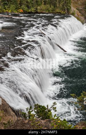 Cave Falls, Falls River, Yellowstone National Park, Wyoming, USA Foto Stock