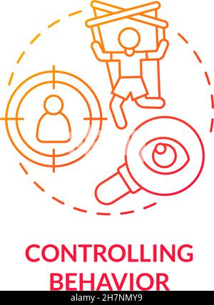Icona del concetto di comportamento manipolativo Illustrazione Vettoriale