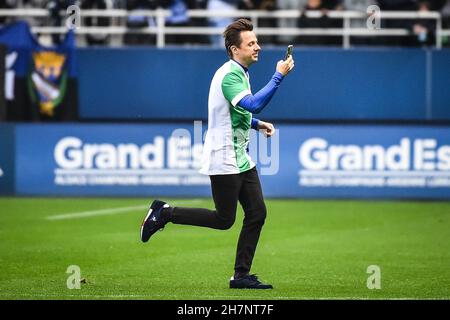 Martin SOLVEIG durante il campionato francese Ligue 1 partita di calcio tra ESTAC Troyes e AS Saint-Etienne il 21 novembre 2021 allo Stade de l'Aube a Troyes, Francia - Foto Matthieu Mirville / DPPI Foto Stock