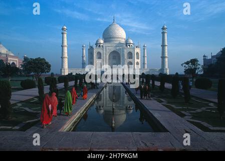 India. Uttar Pradesh regione. Taj Mahal ad Agra. Foto Stock