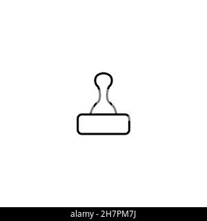 Icona della linea del joystick posteriore. Semplice stile retrò gioco concetto poster sfondo simbolo. Elemento di design del logo. Stampa T-shirt. Vettore per adesivo. Illustrazione Vettoriale