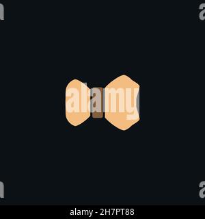 Icona della linea della mappa del tesoro. Semplice stile avventura viaggio poster sfondo simbolo. Elemento di design del logo. Stampa T-shirt. Vettore per adesivo. Illustrazione Vettoriale