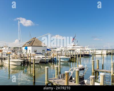 Sag Harbor Yacht Club, Sag Harbor, NY Foto Stock