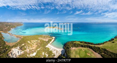 Paesaggio con Plage du Petit Sperone, Corsica isola, francese Foto Stock