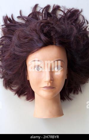 Vintage parrucchieri Donna testa manichino Foto Stock