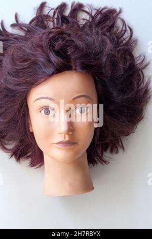 Vintage parrucchieri Donna testa manichino Foto Stock