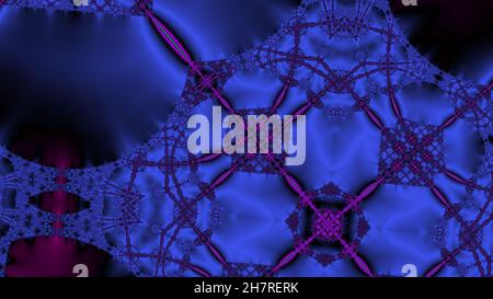 Disegno Fractal generato dal computer astratto. Un frattale è un modello senza fine. I frattali sono modelli infinitamente complessi che sono auto-simili attraverso Foto Stock
