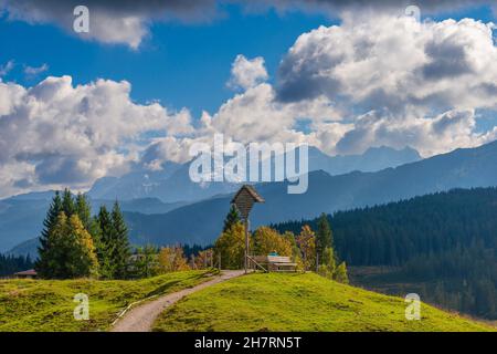 Winklmoosalm o Winklmoos Alp, altopiano di 1170 m ASL, Reit im Winkl, Chiemgau, alta Baviera, Alpi bavaresi, Germania meridionale, Europa Foto Stock